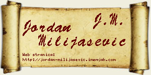 Jordan Milijašević vizit kartica